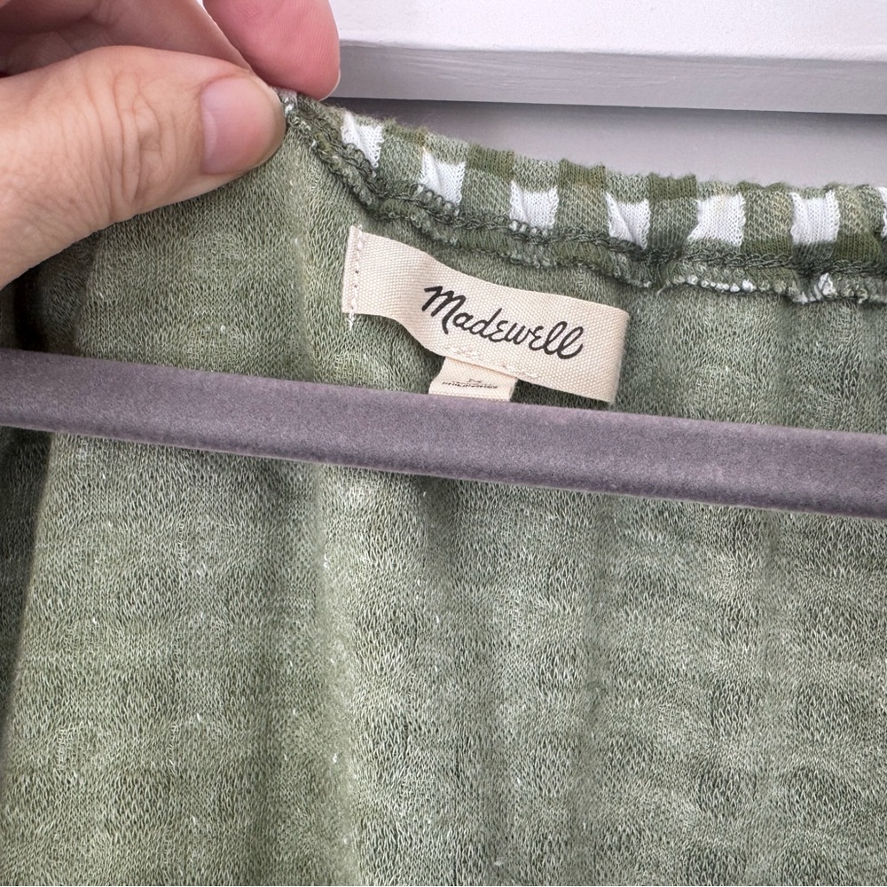 Madewell Olive Checkered Mini Dress - Picture 2 of 4